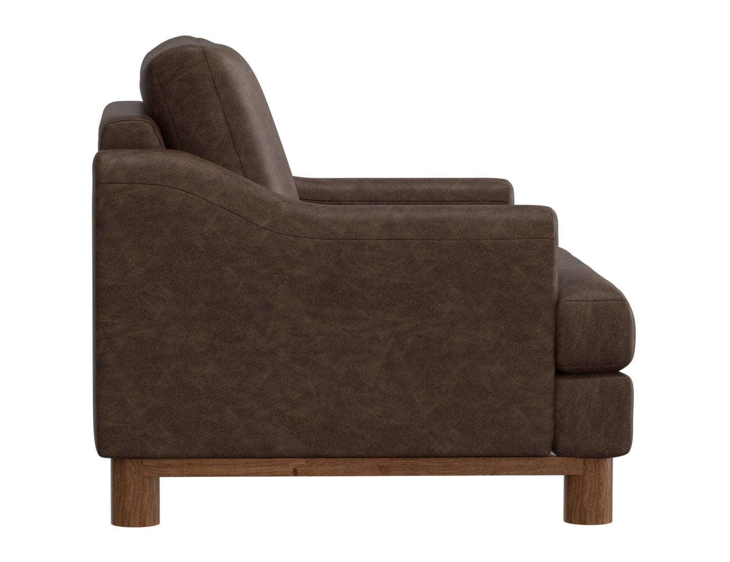 Wooden Frame & Base, Armchair - Chocolate Brown