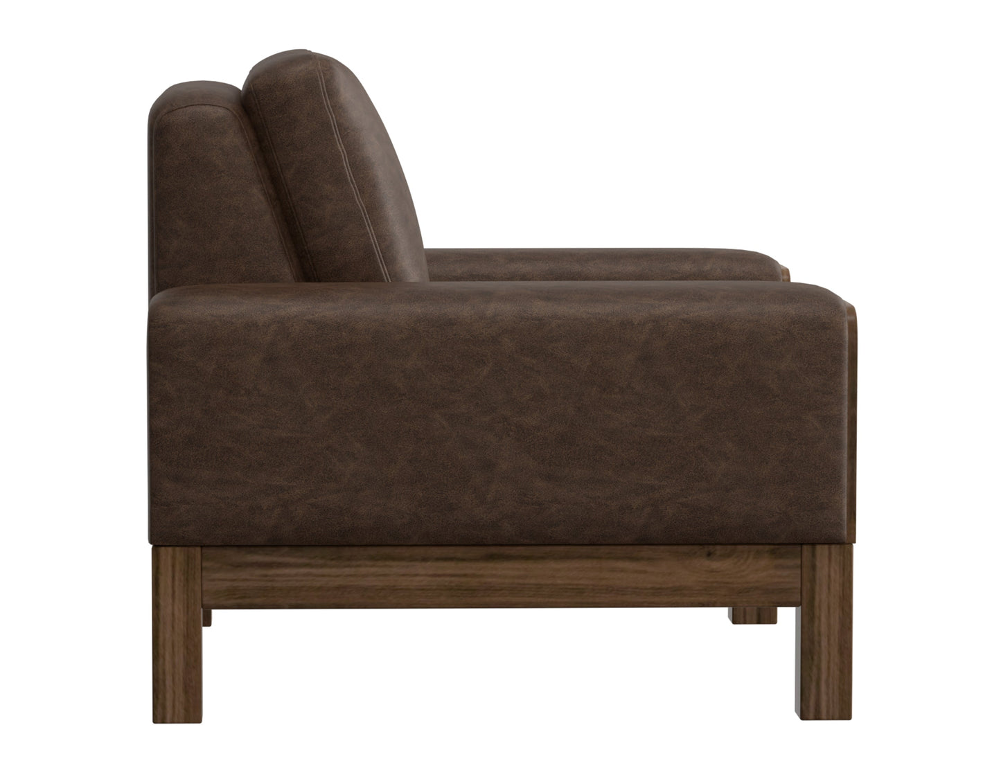 Wooden Frame & Base, Armchair - Chocolate Brown