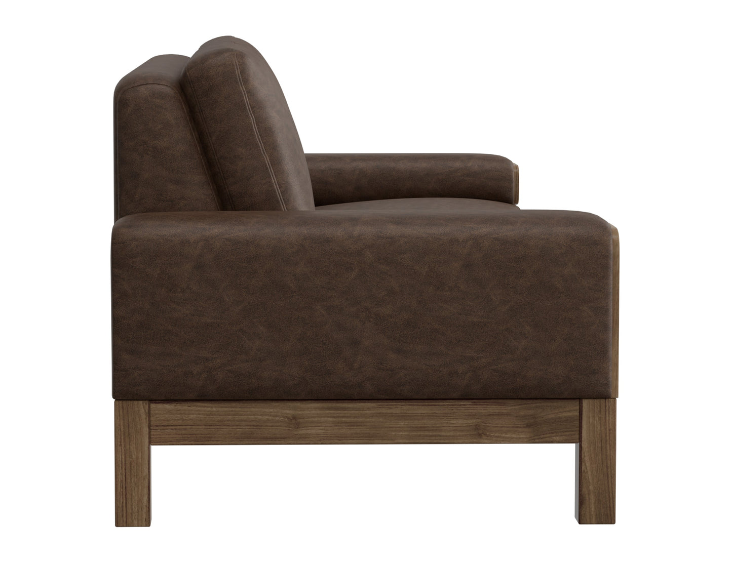 Wooden Frame & Base, Sofa - Chocolate Brown