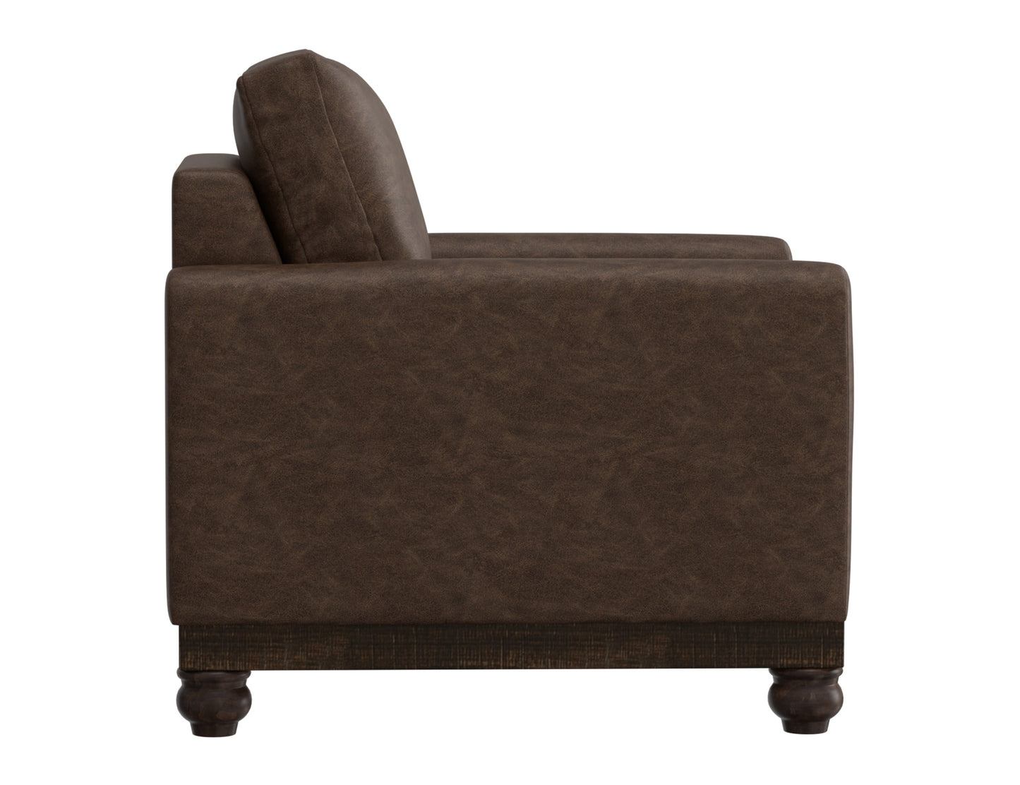 Wooden Frame & Base, Armchair - Chocolate Brown
