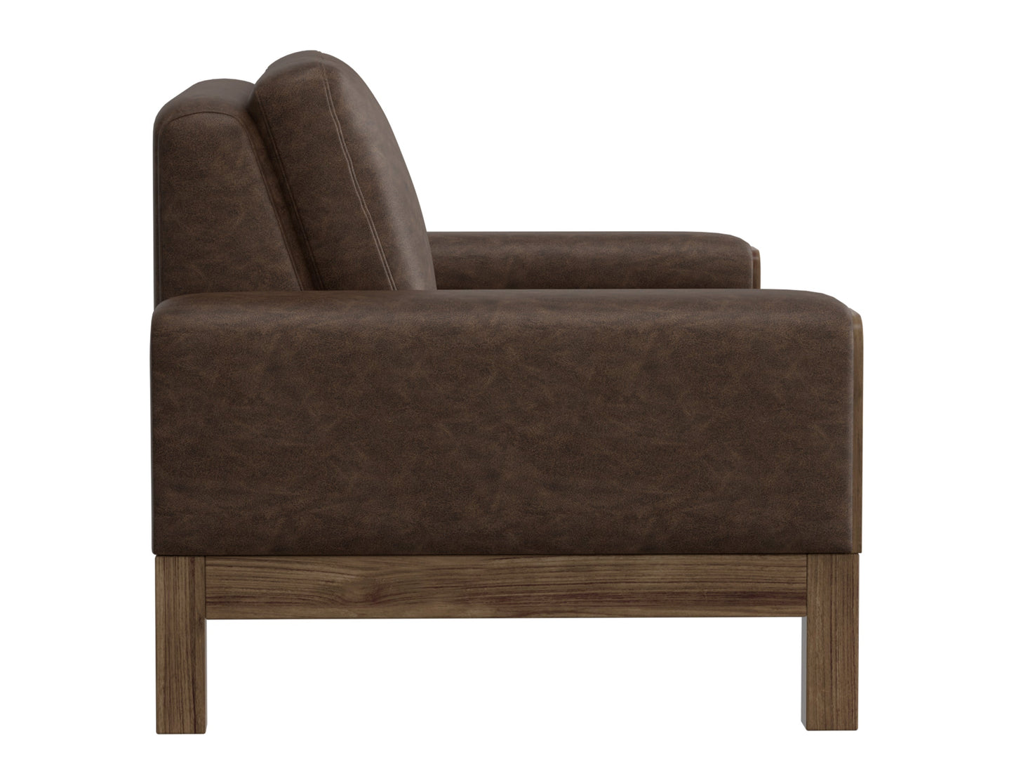 Wooden Frame & Base, Loveseat - Chocolate Brown