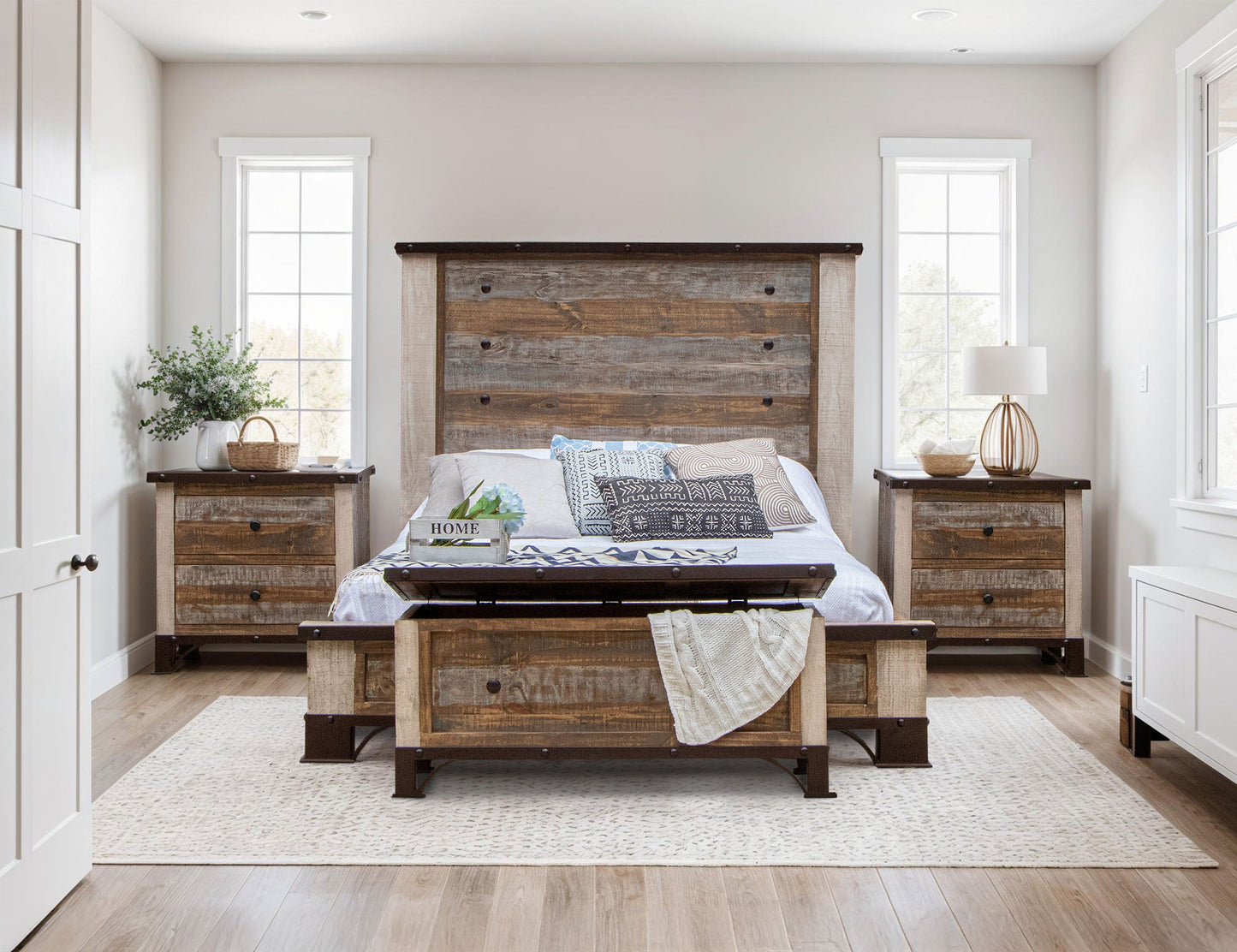 2 Drawer Nightstand - Multicolor
