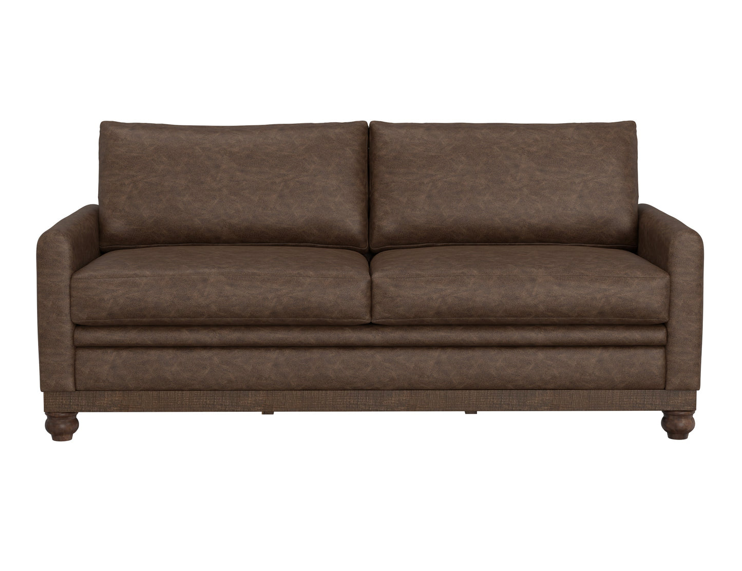 Wooden Frame & Base, Sofa - Chocolate Brown