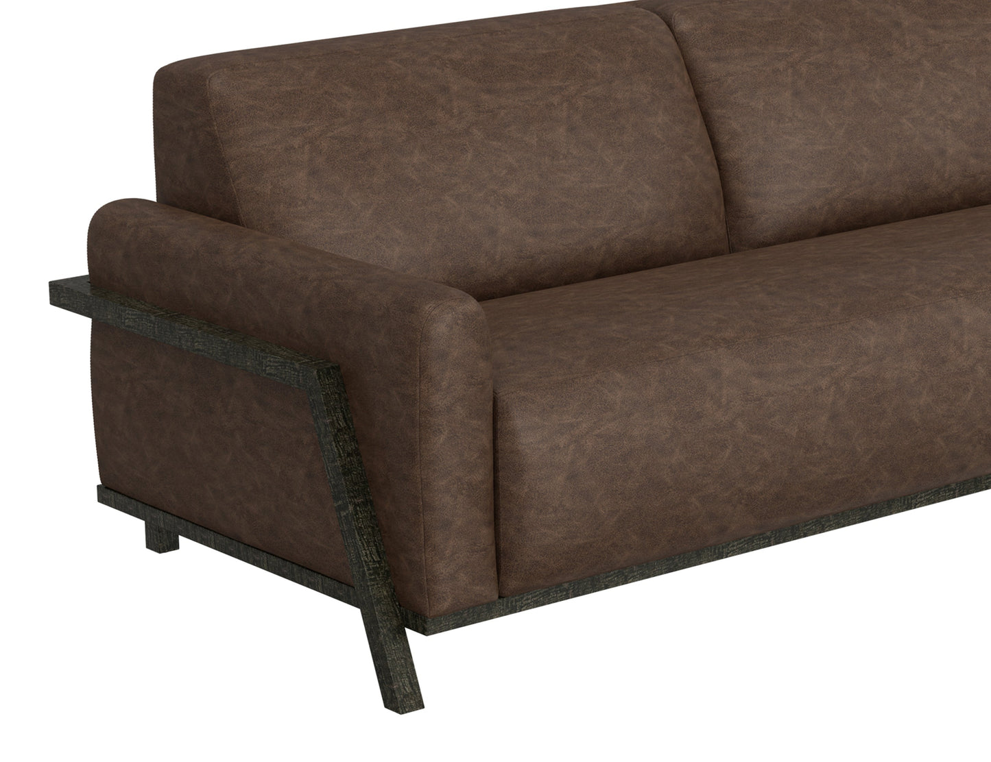 Wooden Frame & Base, Armchair - Chocolate Brown