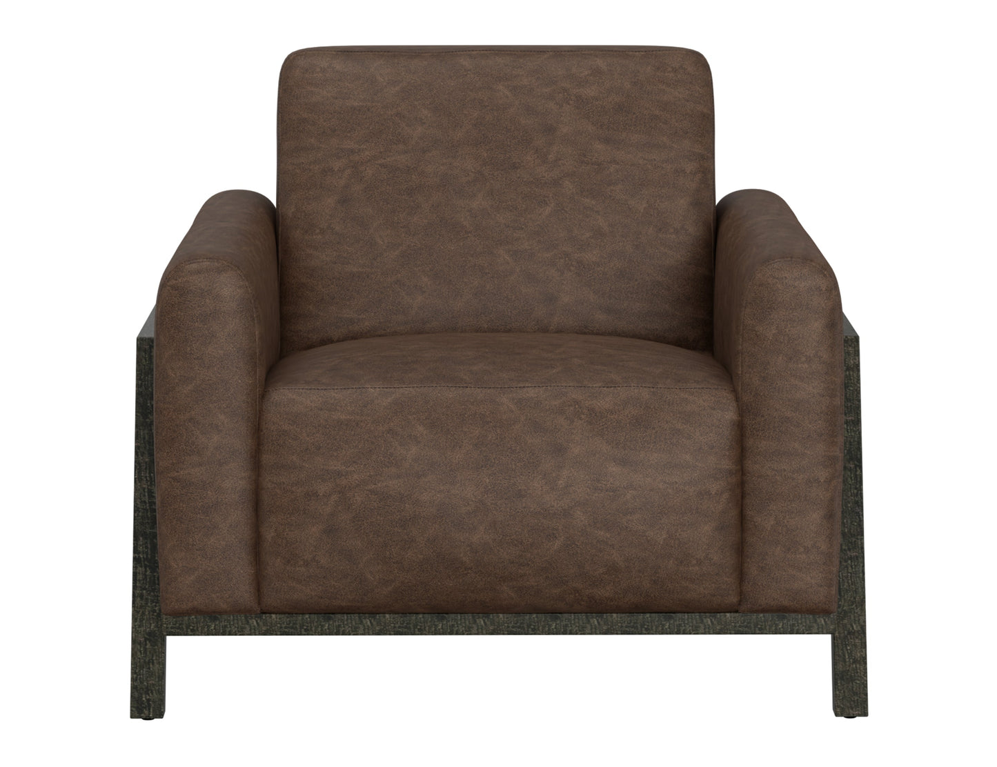 Wooden Frame & Base, Armchair - Chocolate Brown