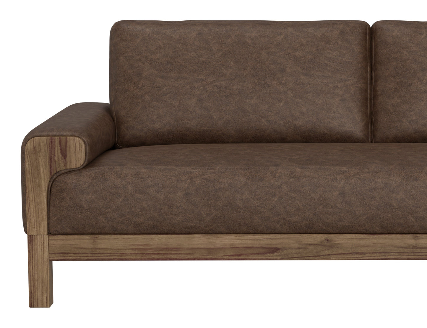 Wooden Frame & Base, Armchair - Chocolate Brown