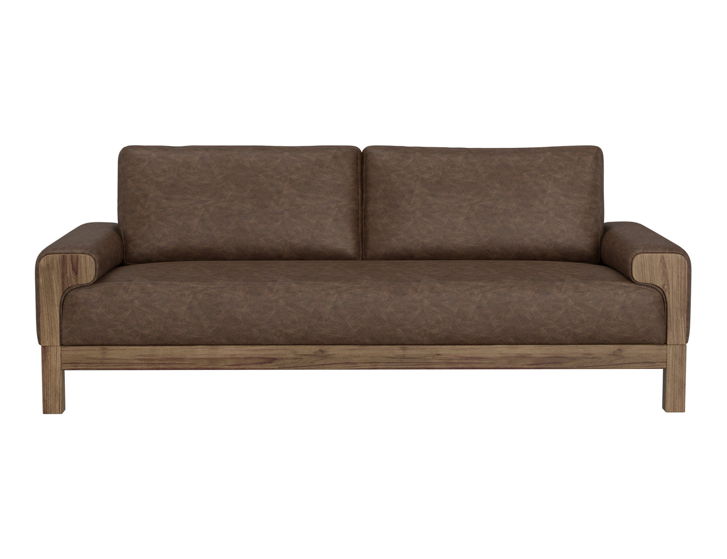 Wooden Frame & Base, Sofa - Chocolate Brown