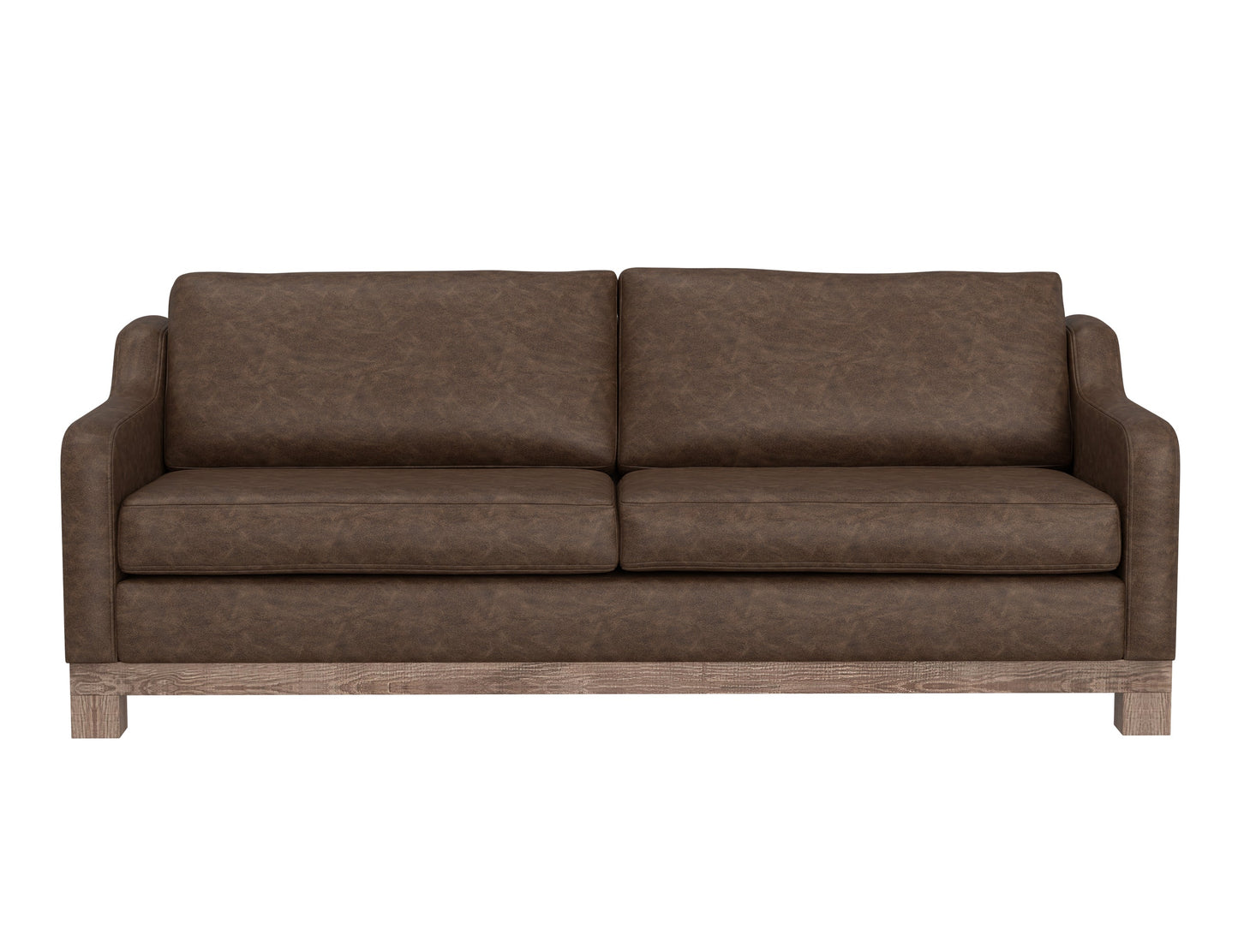 Wooden Frame & Base, Sofa - Chocolate Brown