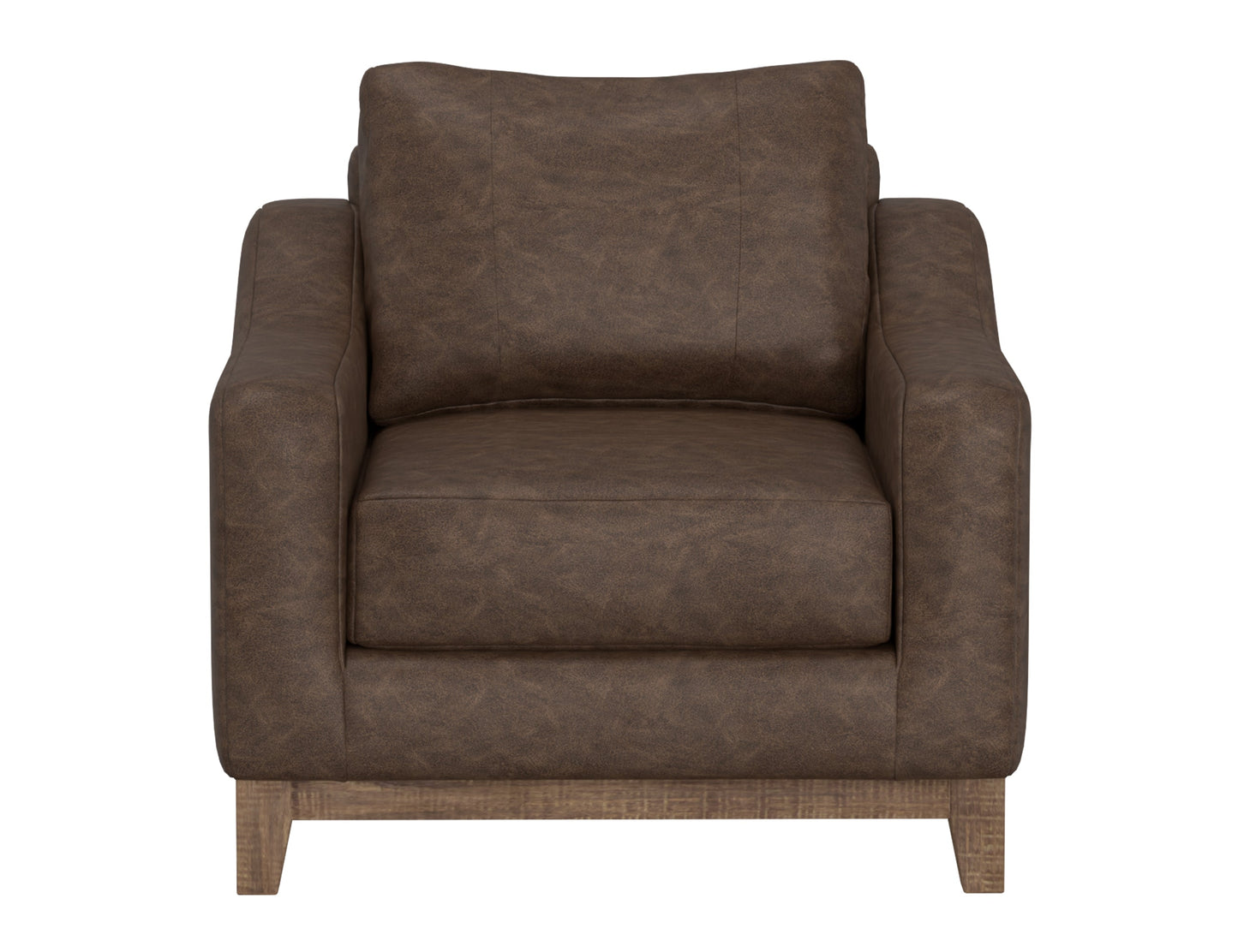 Wooden Frame & Base, Armchair - Chocolate Brown