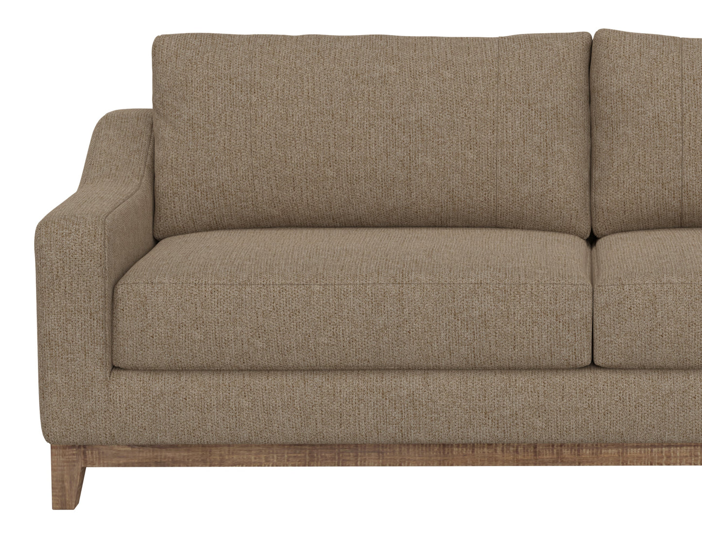 Wooden Frame & Base, Sofa - Brown Camel