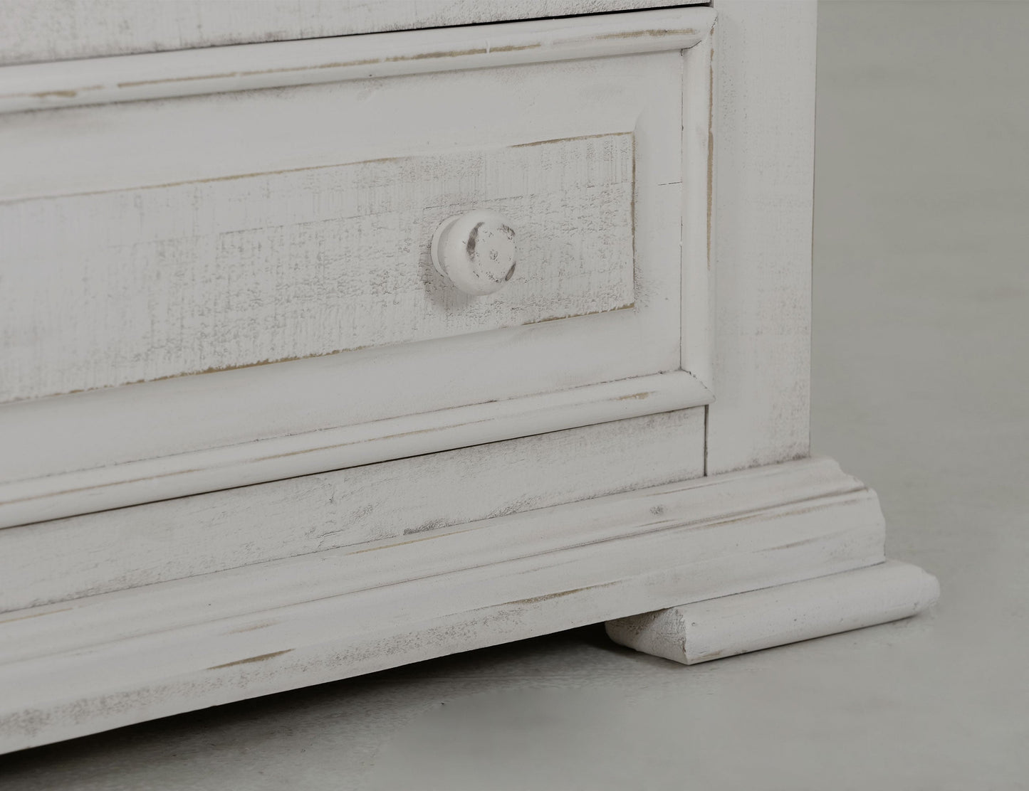 3 Drawer Nightstand - Distressed White