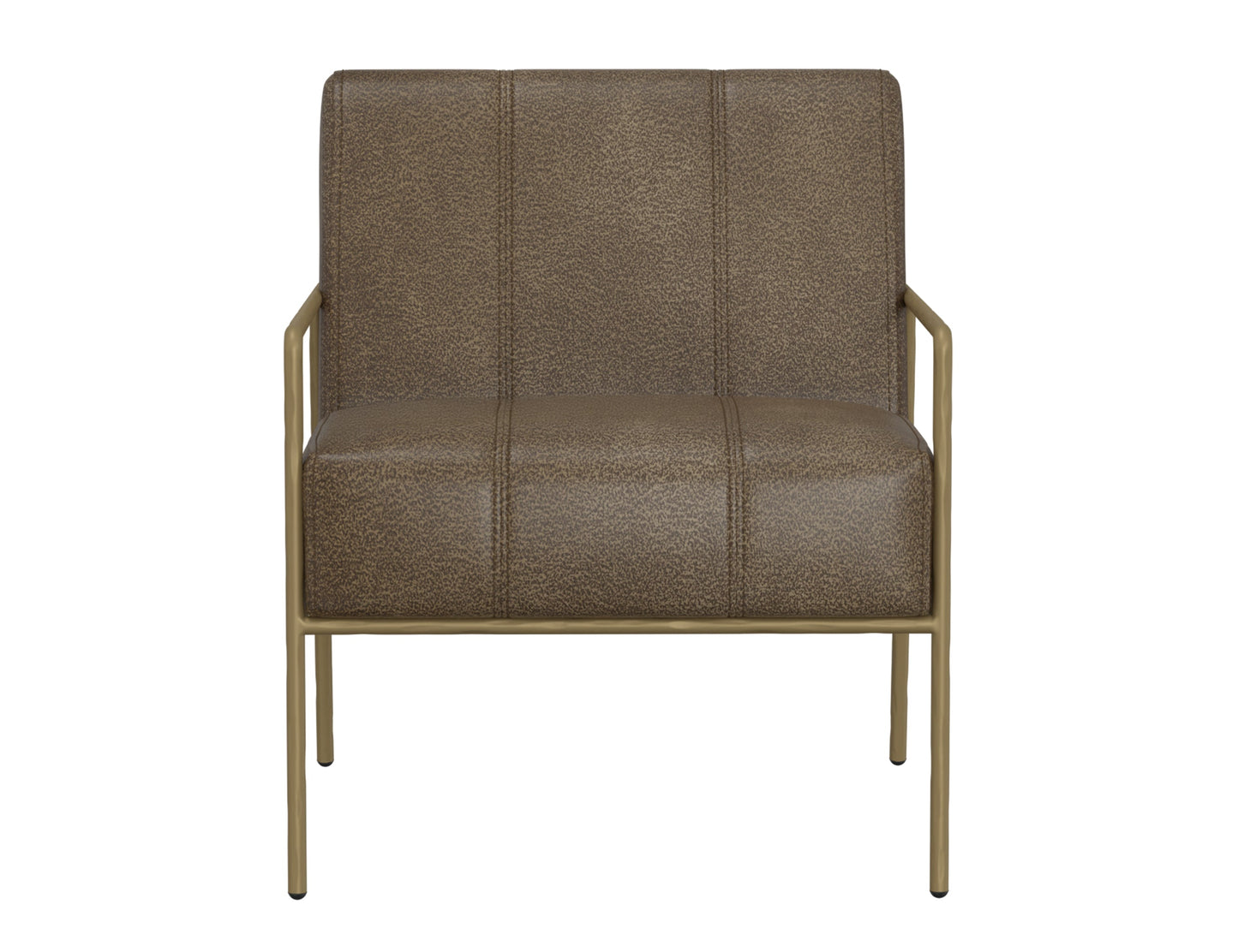 Wooden Frame & Metal Base, Armchair - Onyx