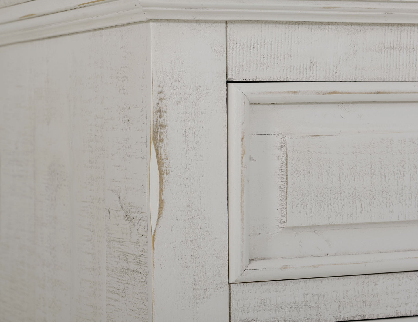 3 Drawer Nightstand - Distressed White