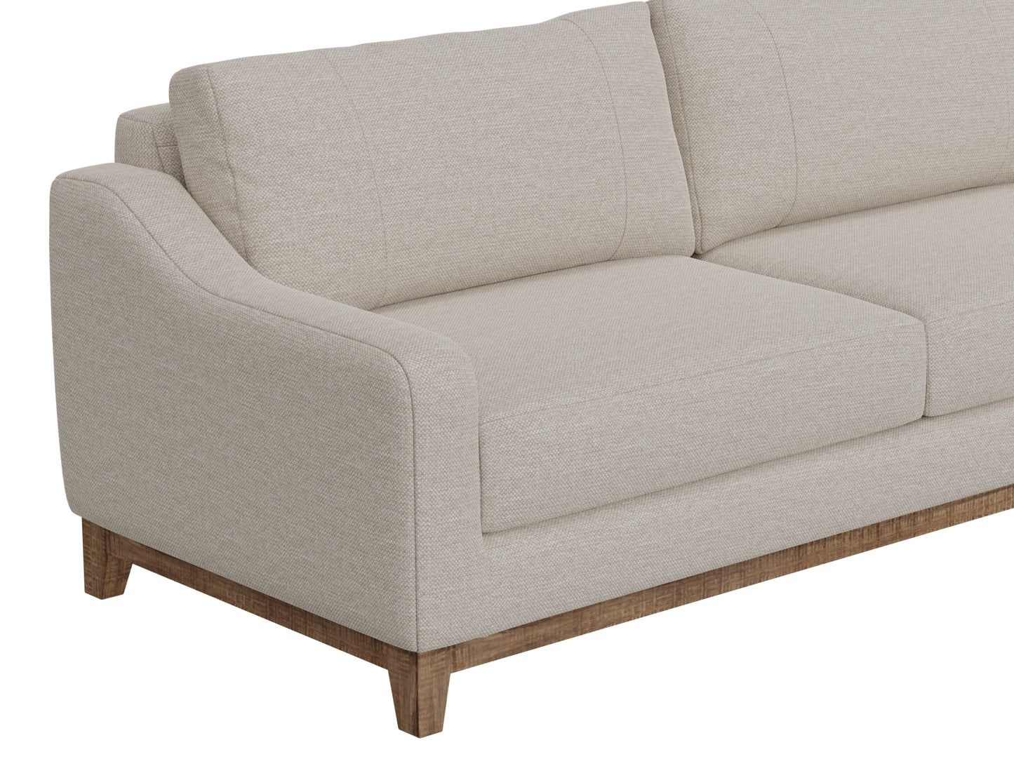 Wooden Frame & Base, Sofa - Agreeable Gray