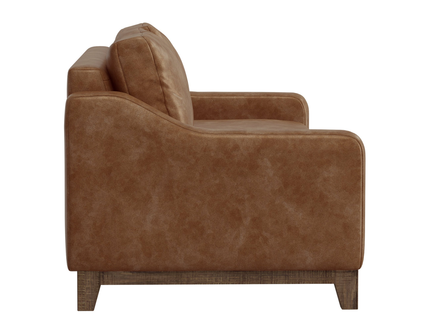 Wooden Frame & Base, Sofa - Caramel Color
