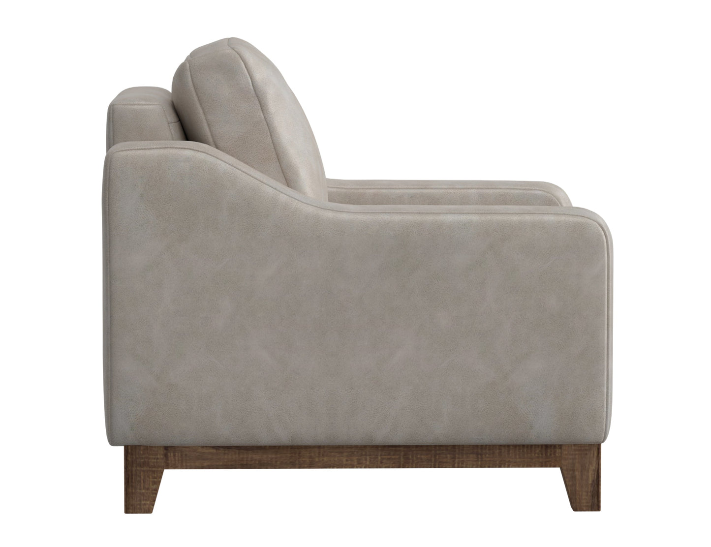 Wooden Frame & Base, Armchair - Ivory