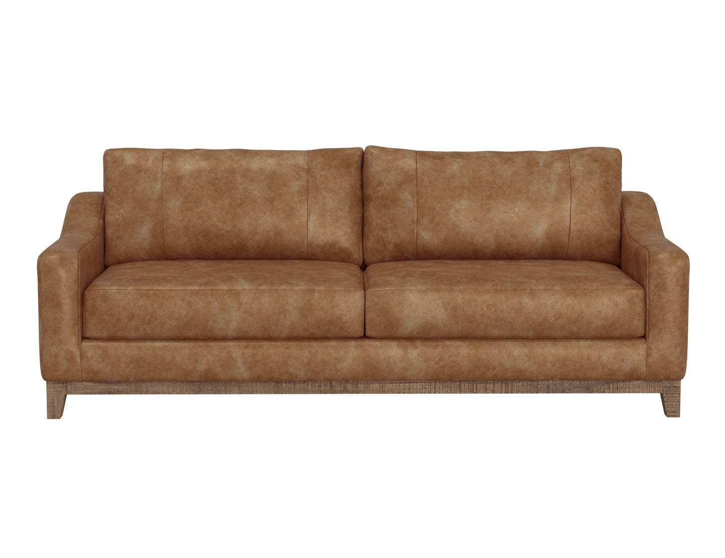 Wooden Frame & Base, Sofa - Caramel Color