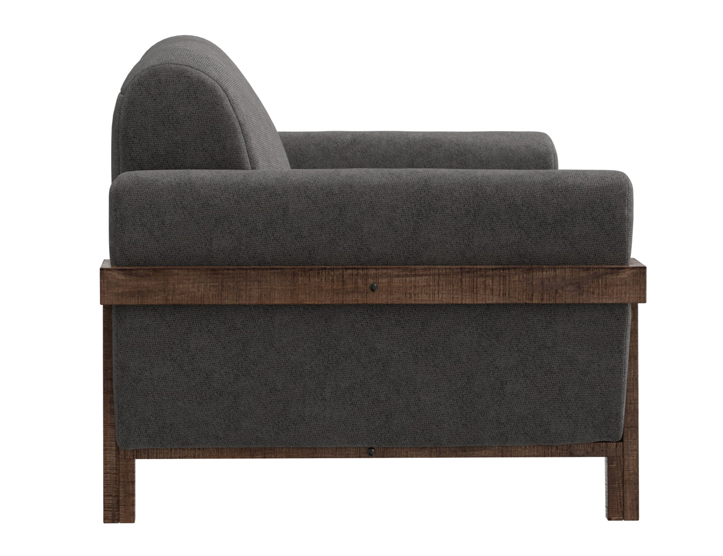 Wooden Frame & Base, Sofa - Iron Gray