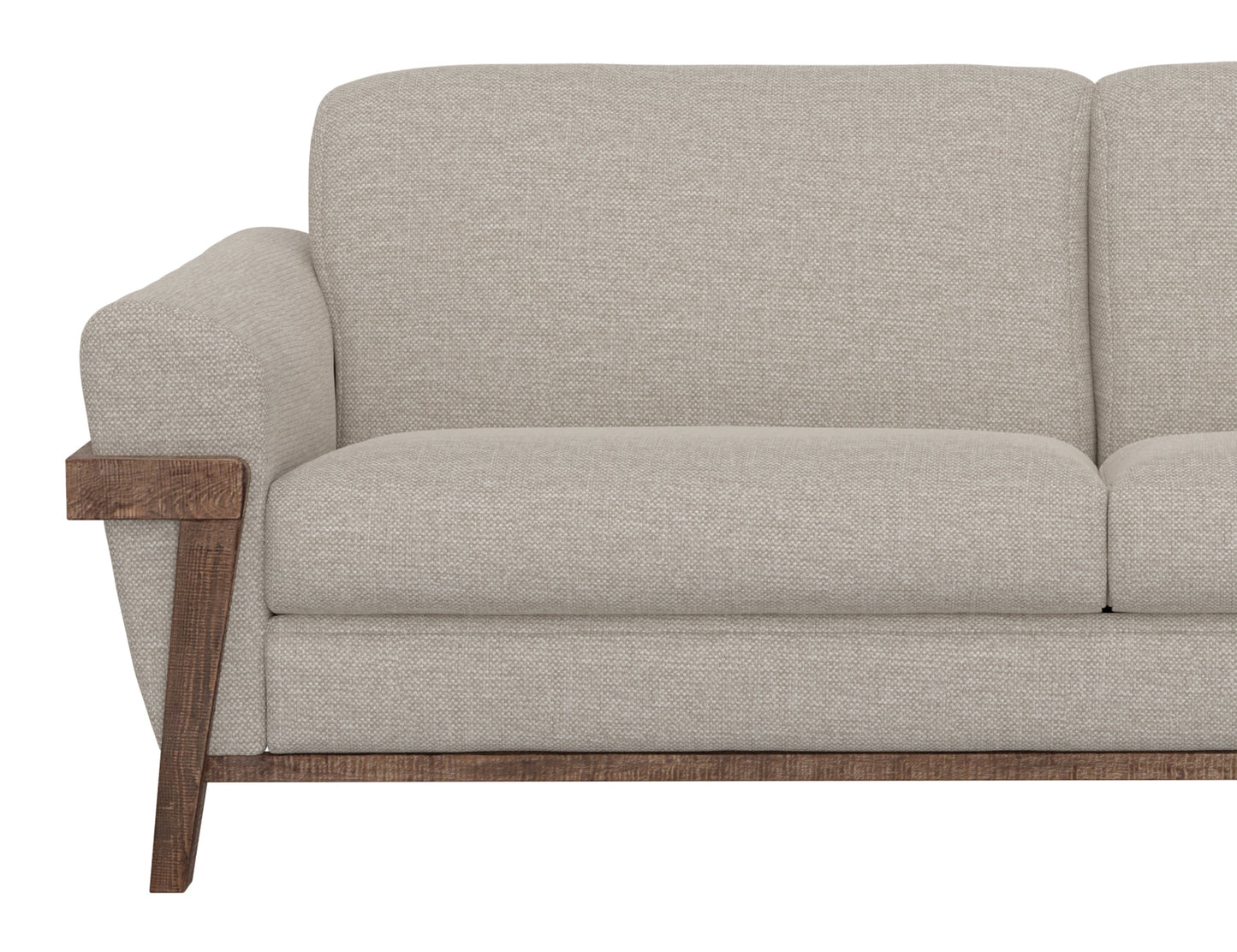 Wooden Frame & Base, Armchair - Agreeable gray