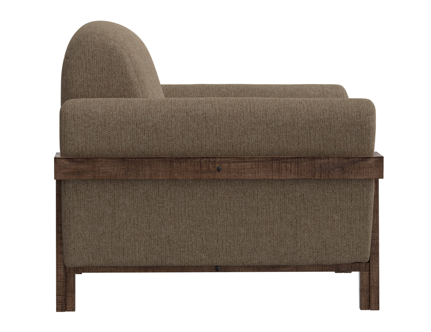 Wooden Frame & Base, Armchair - Brown Camel