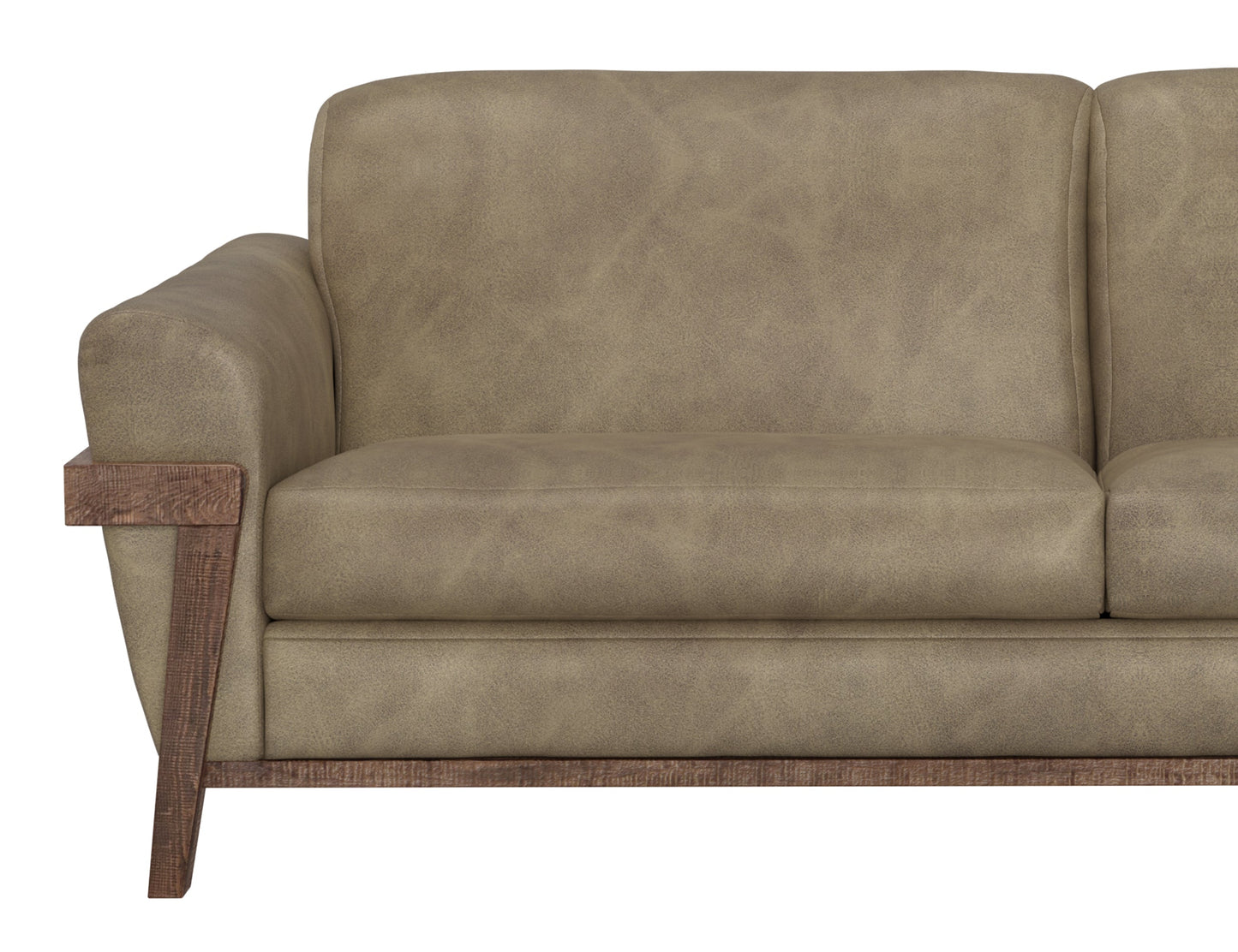 Wooden Frame & Base, Armchair - White Smoke