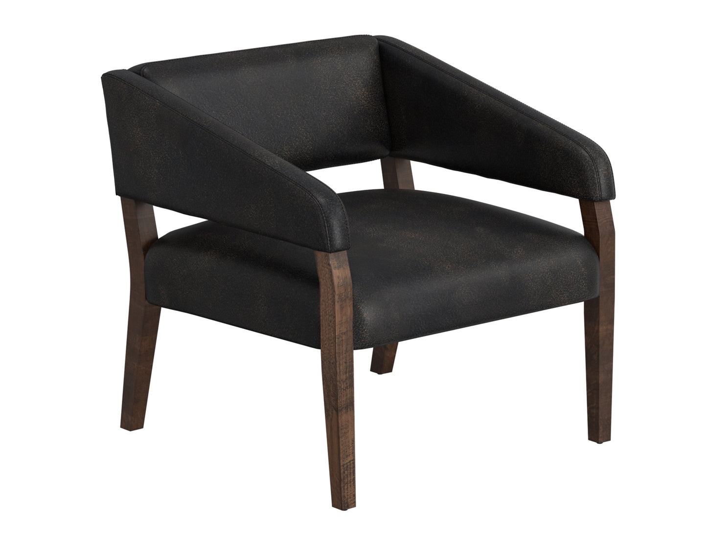 Wooden Frame, Armchair - Licorice Black