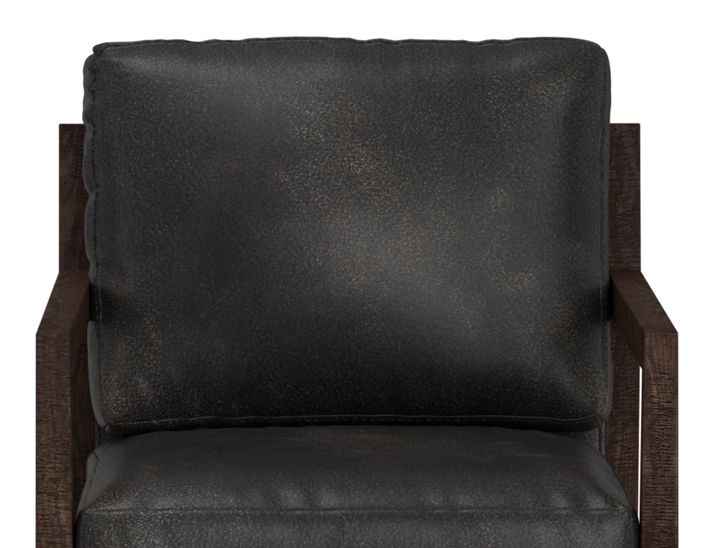 Wooden Frame & Base, Armchair - Licorice Black