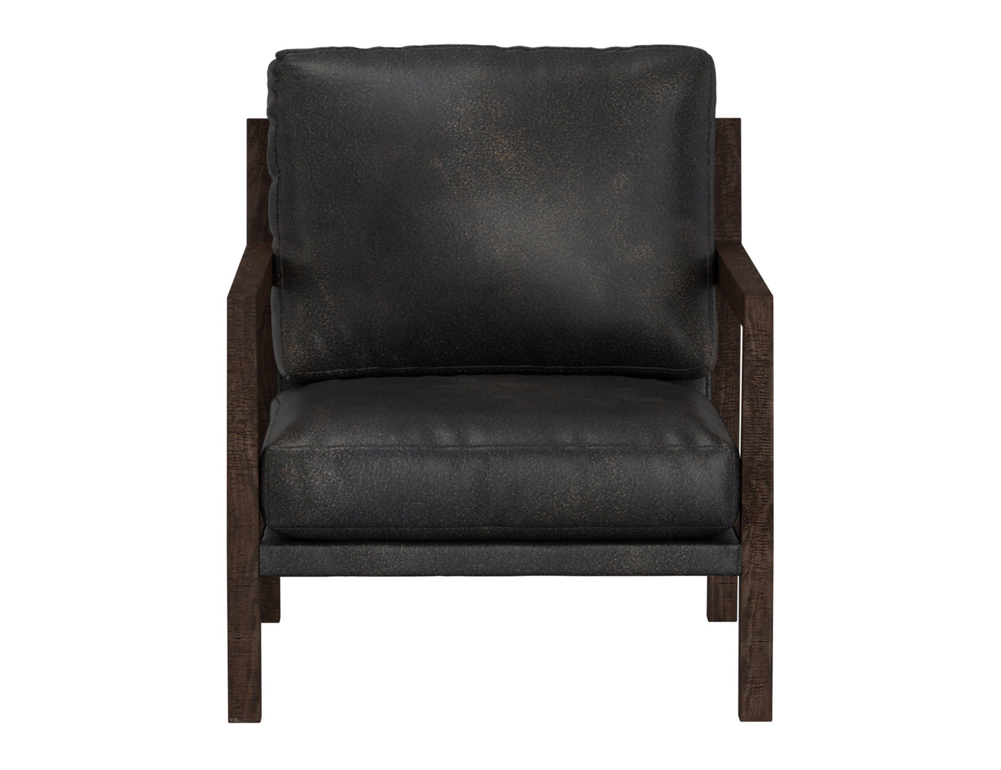 Wooden Frame & Base, Armchair - Licorice Black