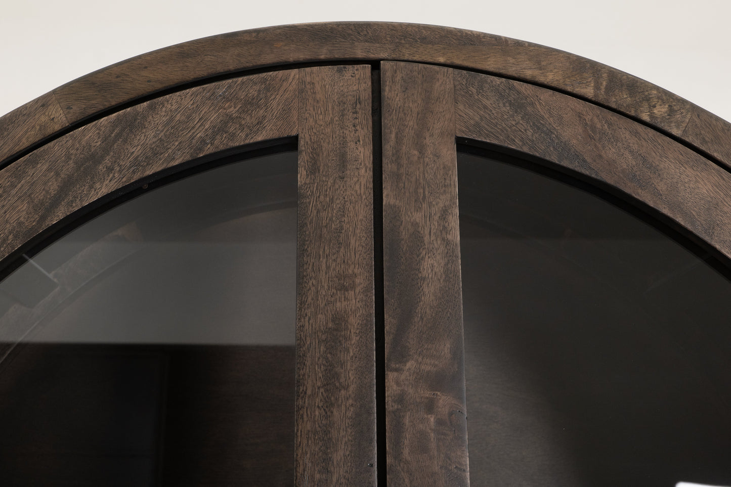 2 Drawer & 2 Glass Doors, Cabinet - Oil Black