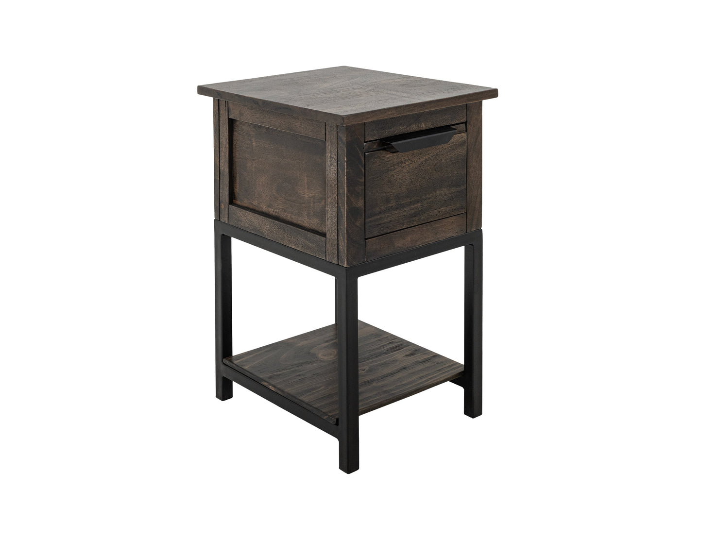 1 Drawer, 1 Shelf, Chairside Table - Cedar Brown