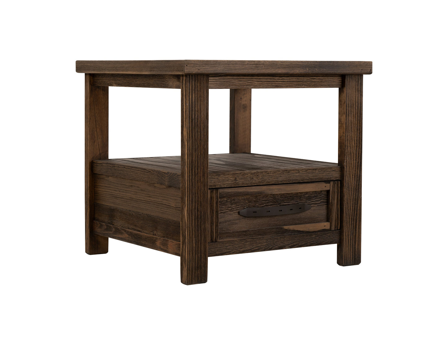 1 Drawer, End Table - Rookwood Brown