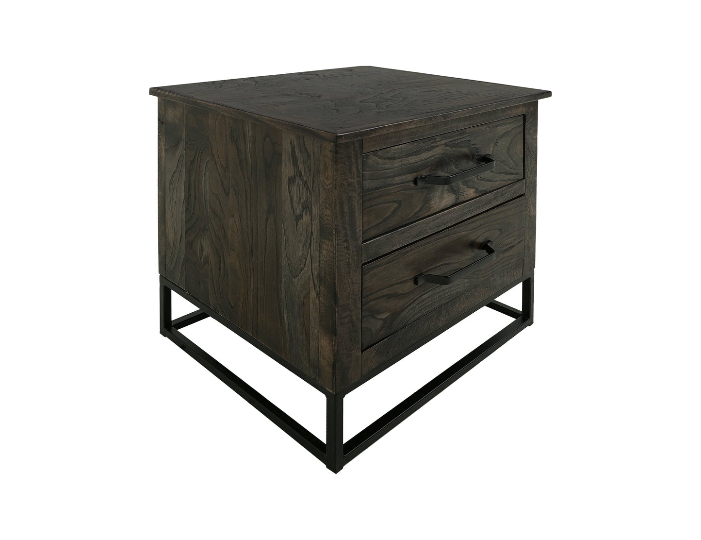 2 Drawer Nightstand - Oil Black