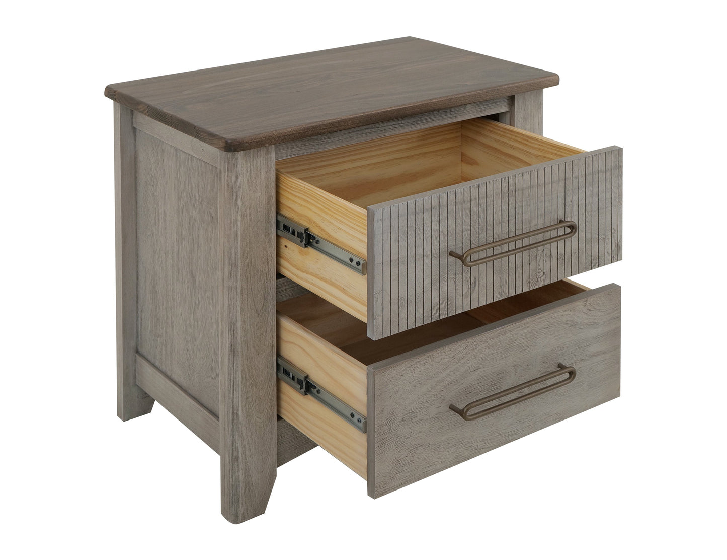 2 Drawer, Nightstand - Sand Brown