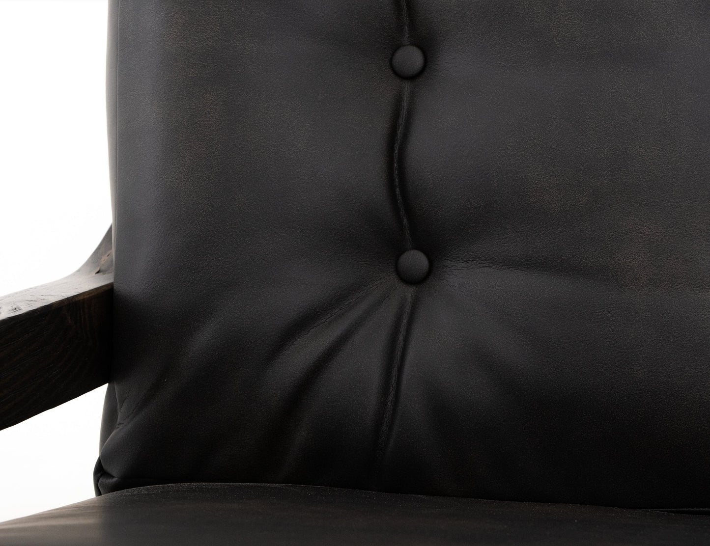 Wooden Frame, Upholstered Armchair - Licorice Black