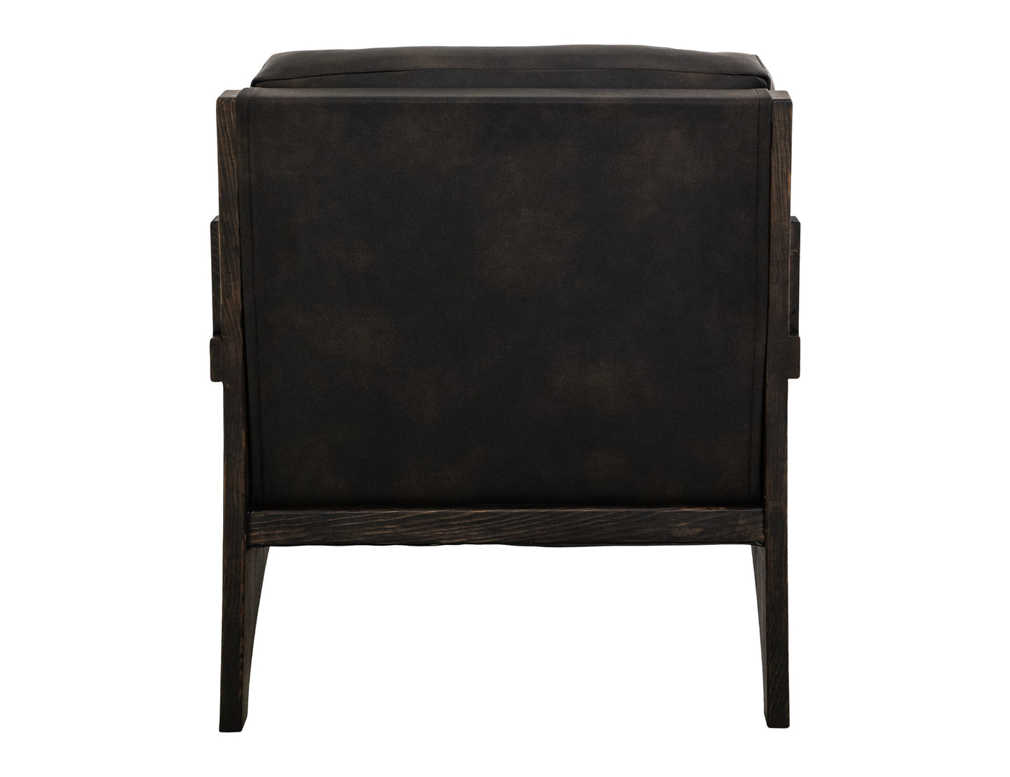 Wooden Frame, Upholstered Armchair - Licorice Black
