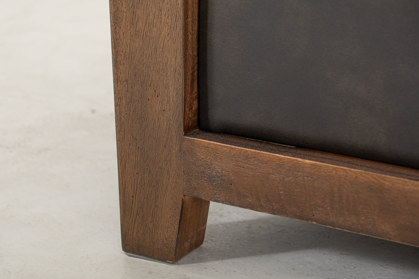Wooden Frame, Upholstered Loveseat - Licorice Black