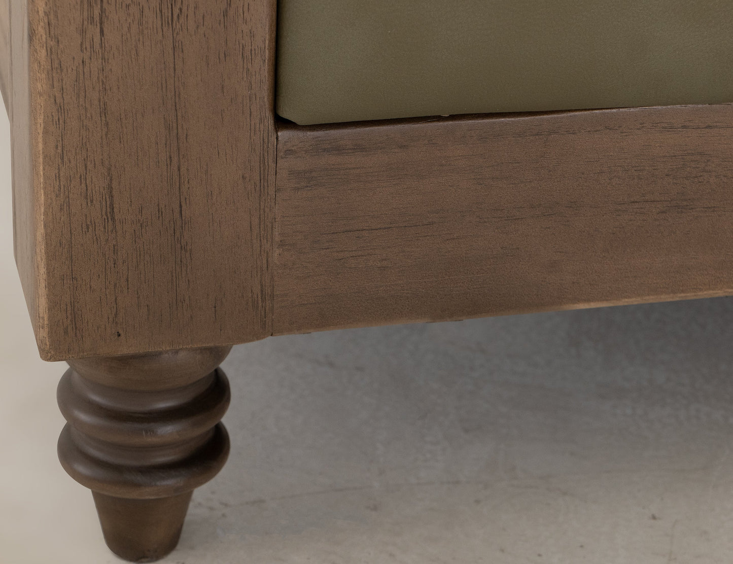 Wooden Frame, Upholstered Loveseat - Sand Brown