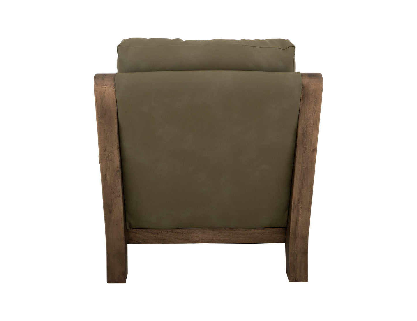 Wooden Frame, Upholstered Armchair - Sand Brown