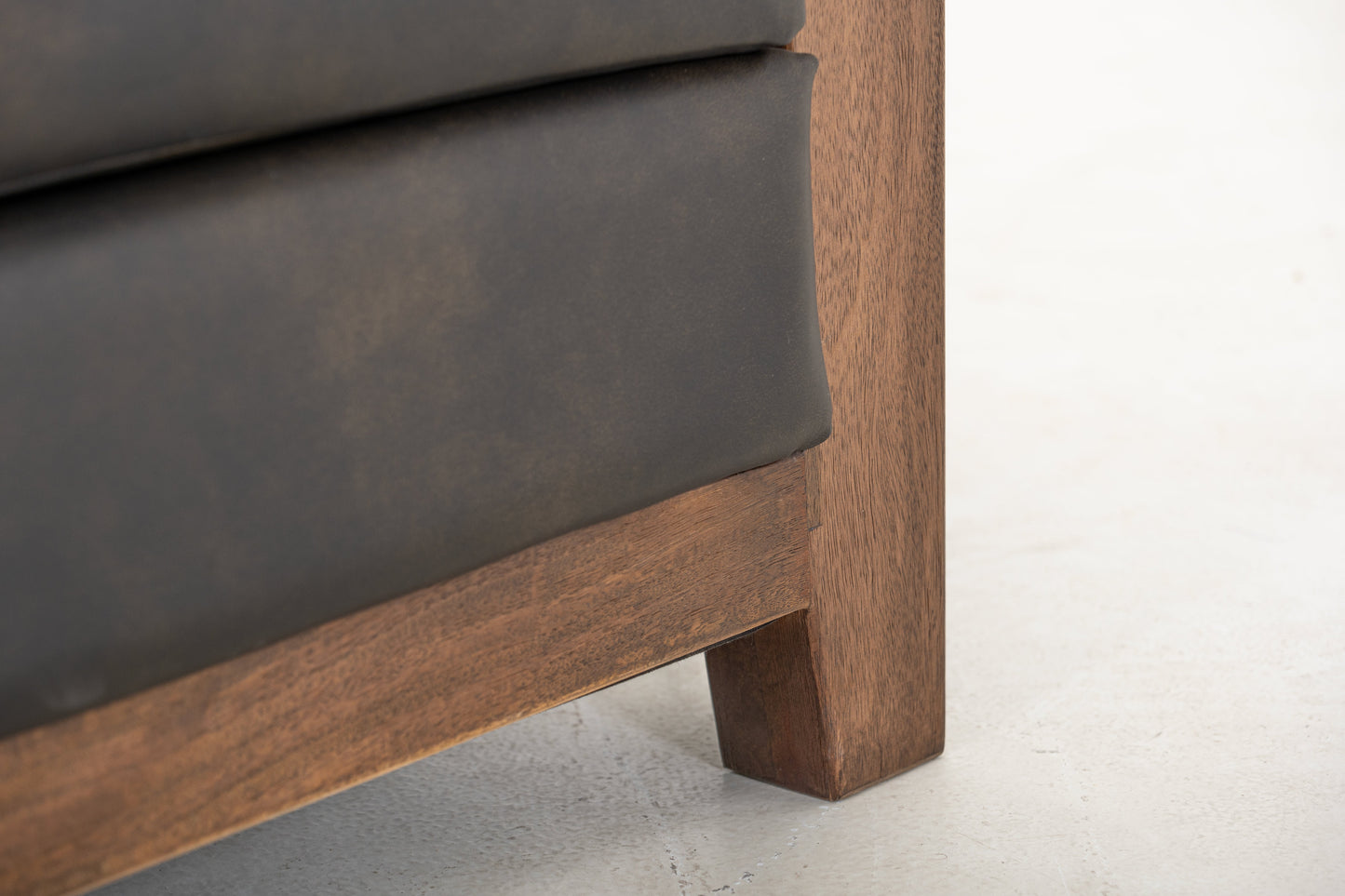 Wooden Frame, Upholstered Sofa - Licorice Black