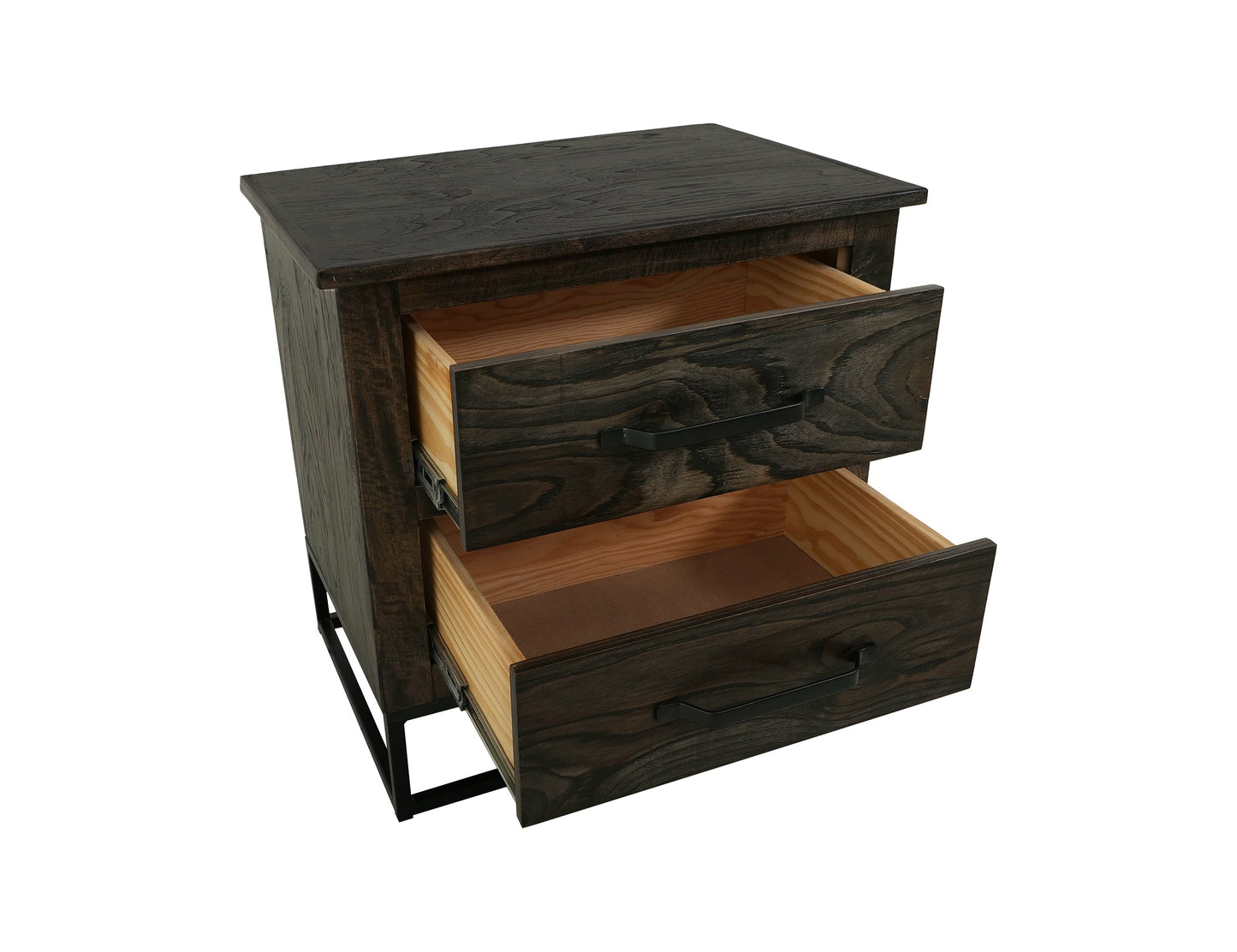 2 Drawer Nightstand - Oil Black