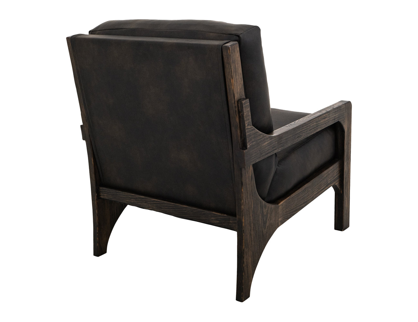Wooden Frame, Upholstered Armchair - Licorice Black