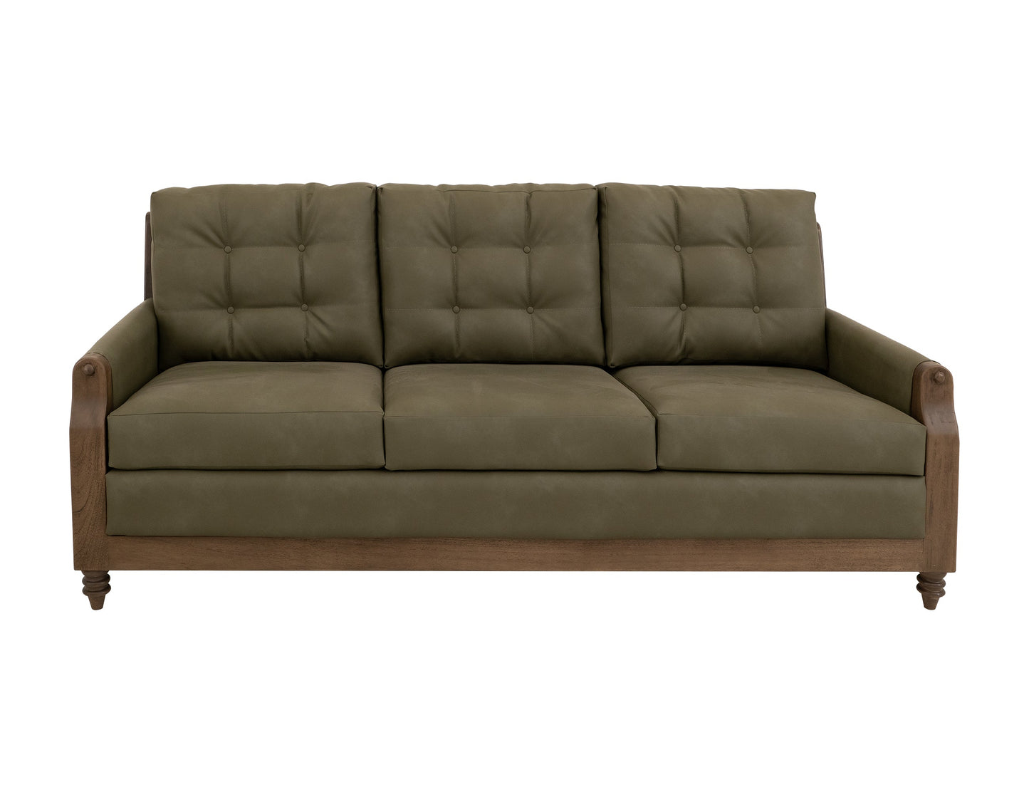 Wooden Frame & Base, Sofa - Sand Brown