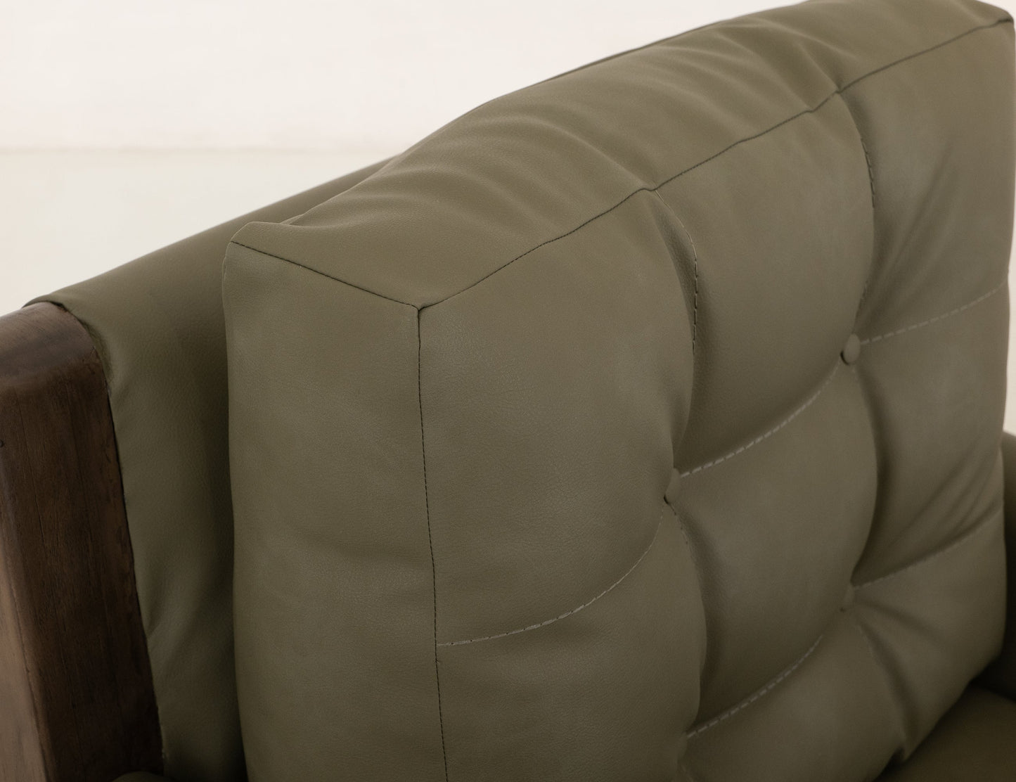 Wooden Frame, Upholstered Armchair - Sand Brown