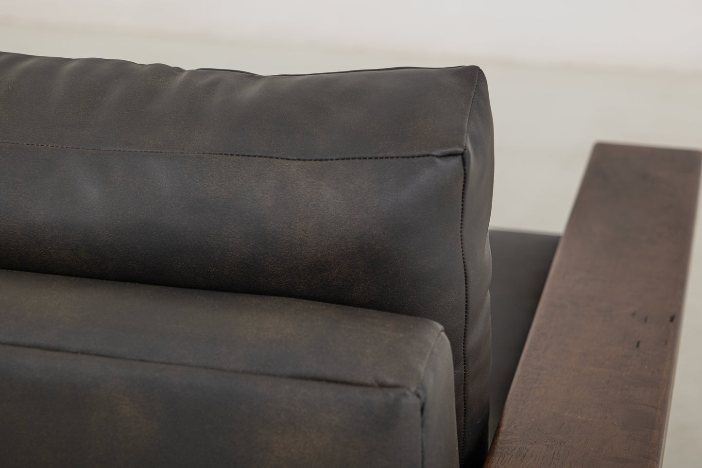 Wooden Frame, Upholstered Sofa - Licorice Black