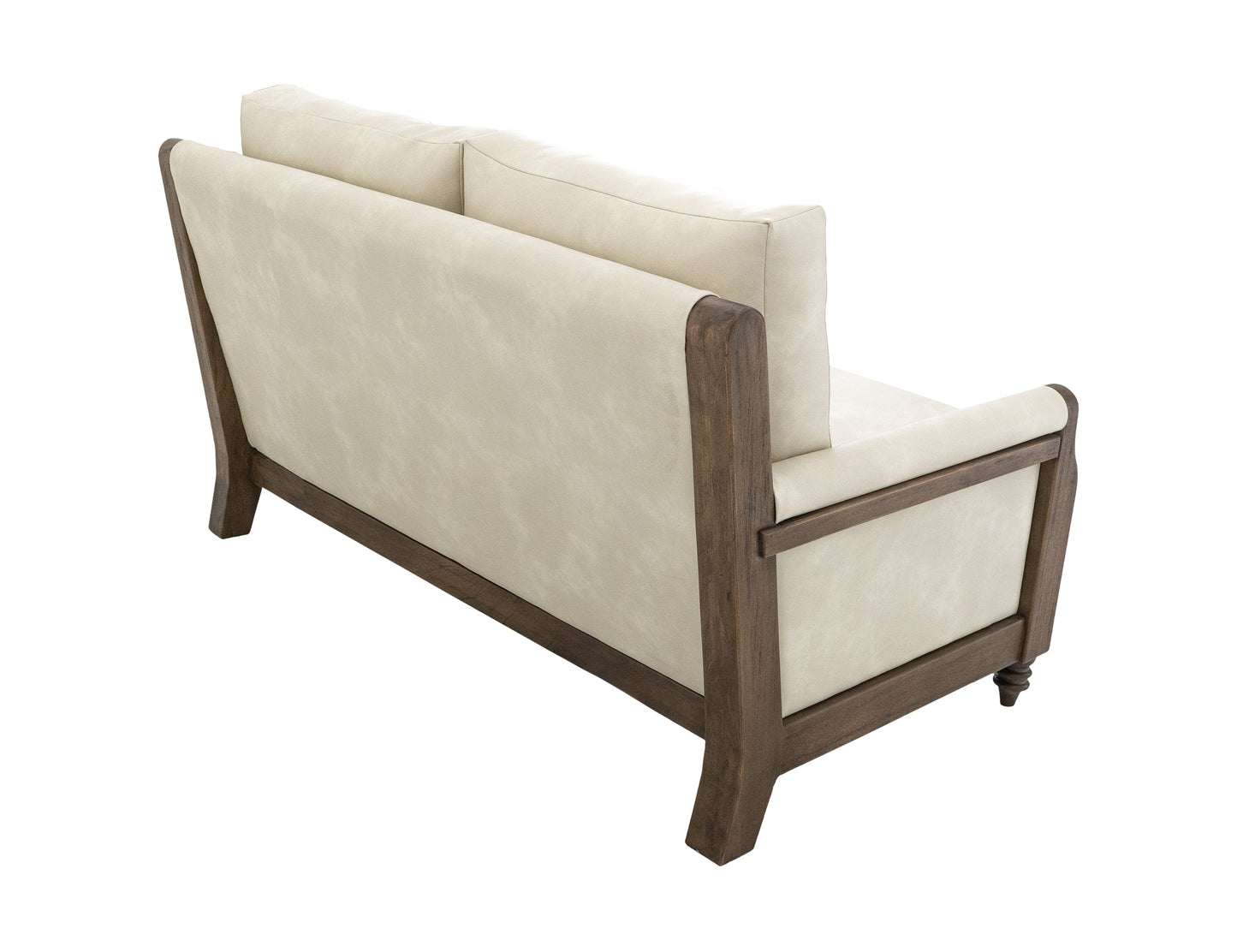 Wooden Frame, Upholstered Loveseat - Opal Beige