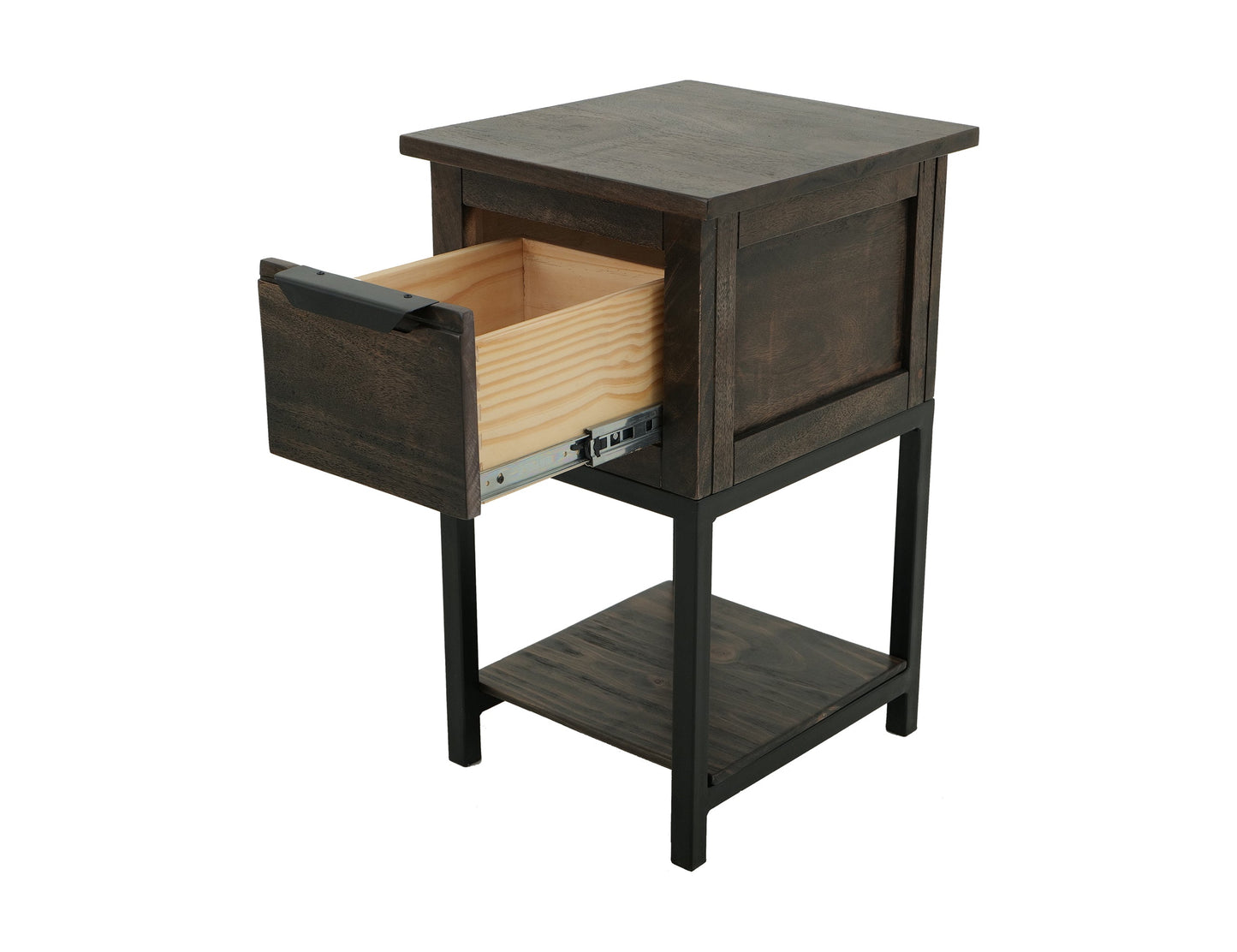 1 Drawer, 1 Shelf, Chairside Table - Cedar Brown