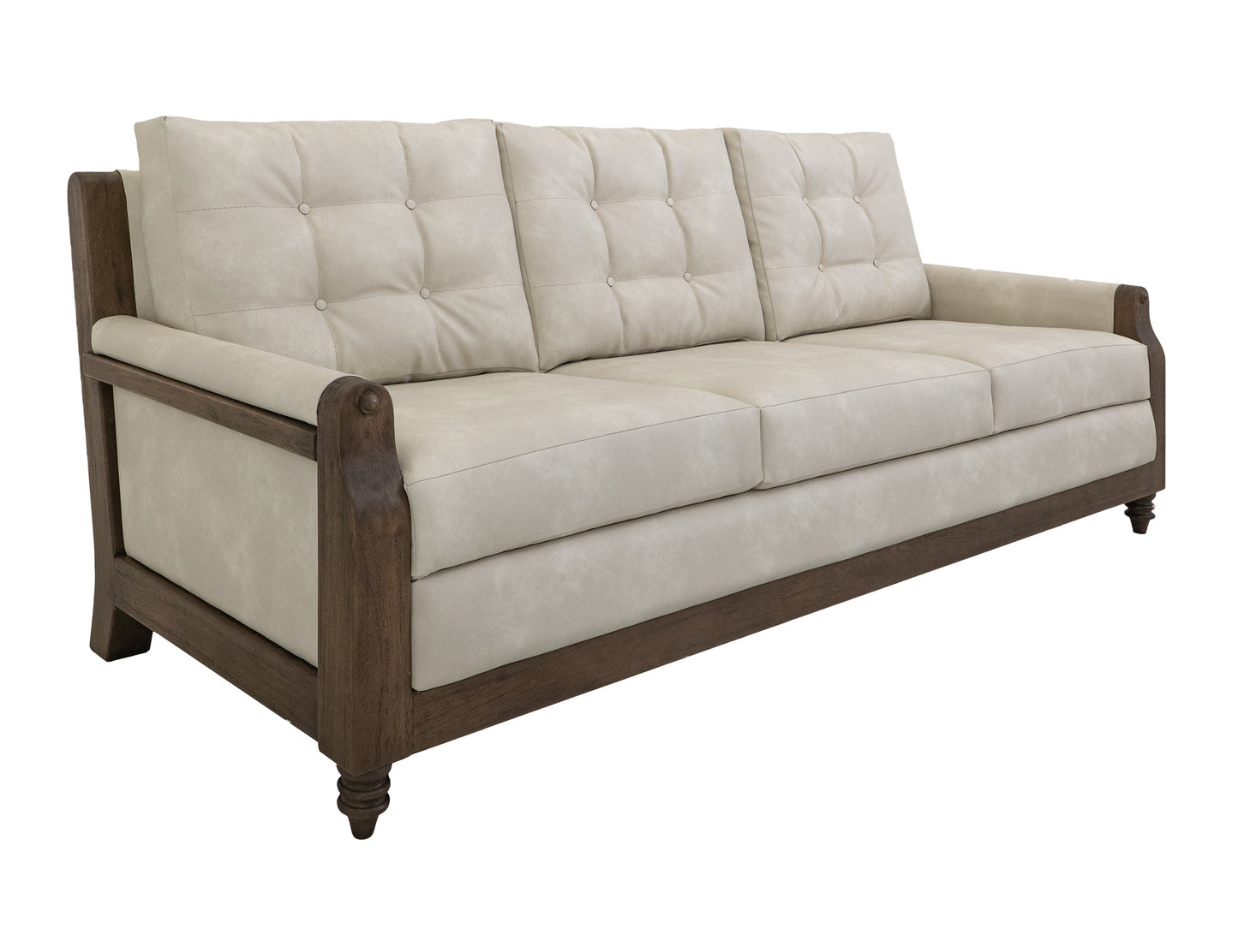 Wooden Frame, Upholstered Sofa - Opal Beige