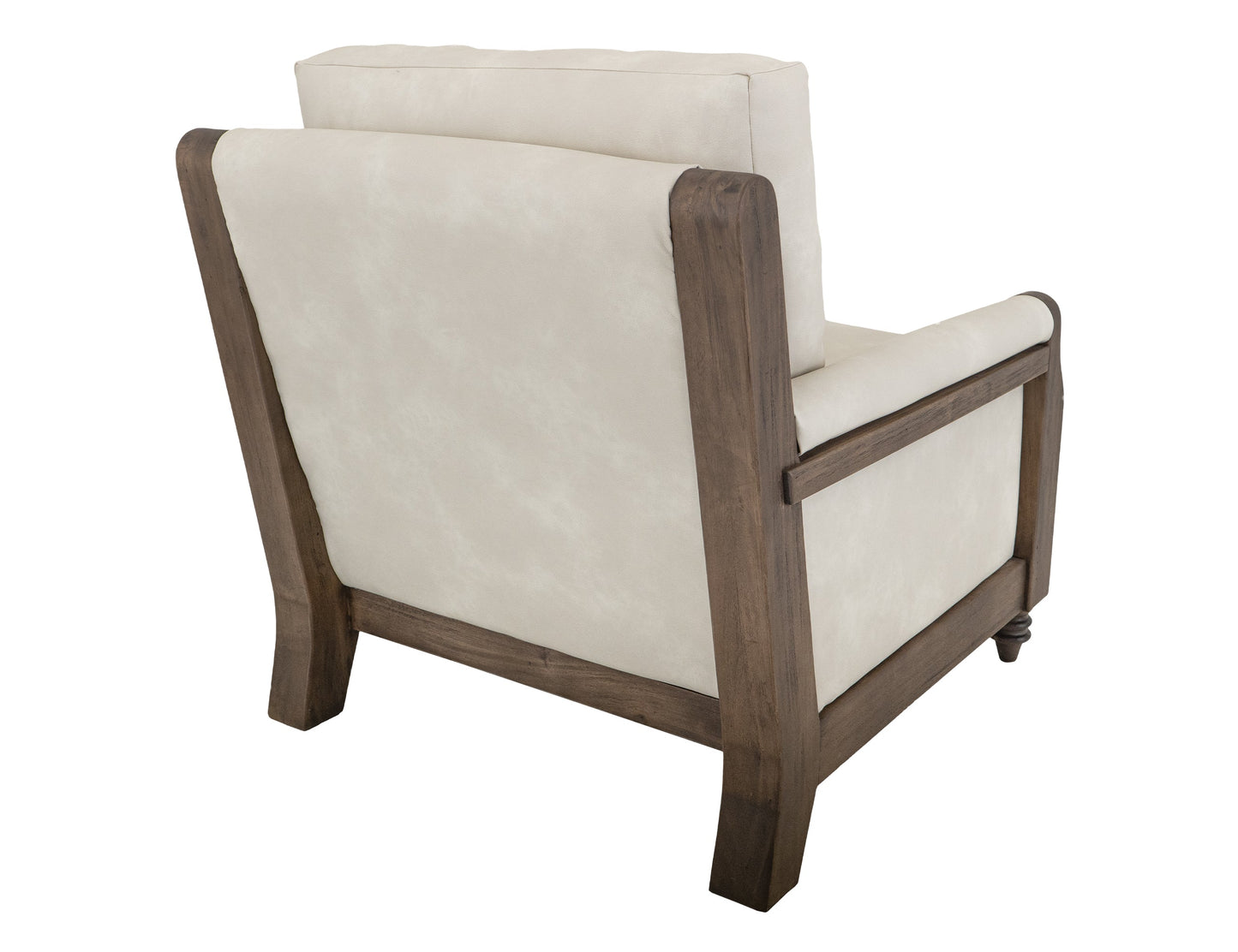 Wooden Frame, Upholstered Armchair - Opal Beige