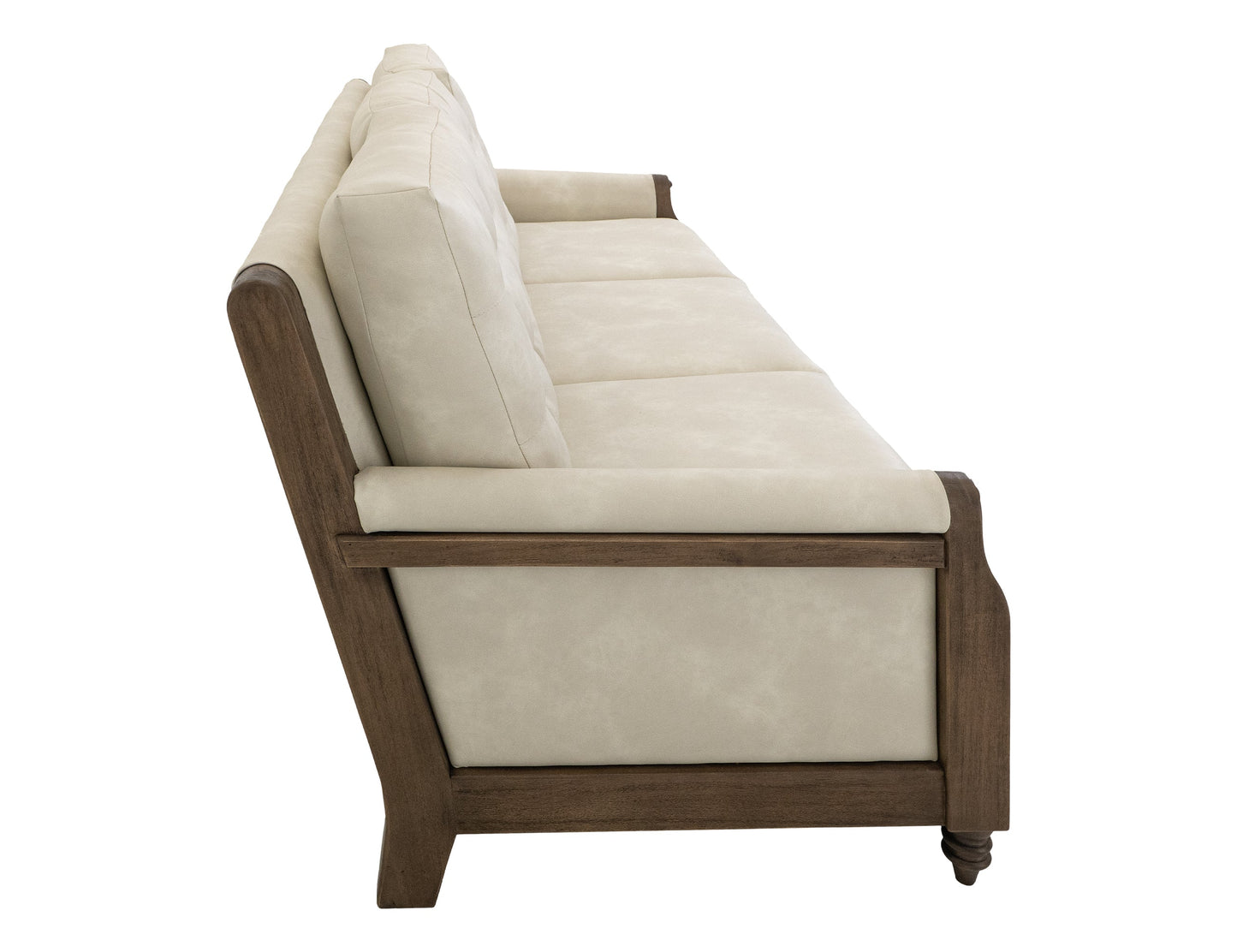 Wooden Frame, Upholstered Sofa - Opal Beige