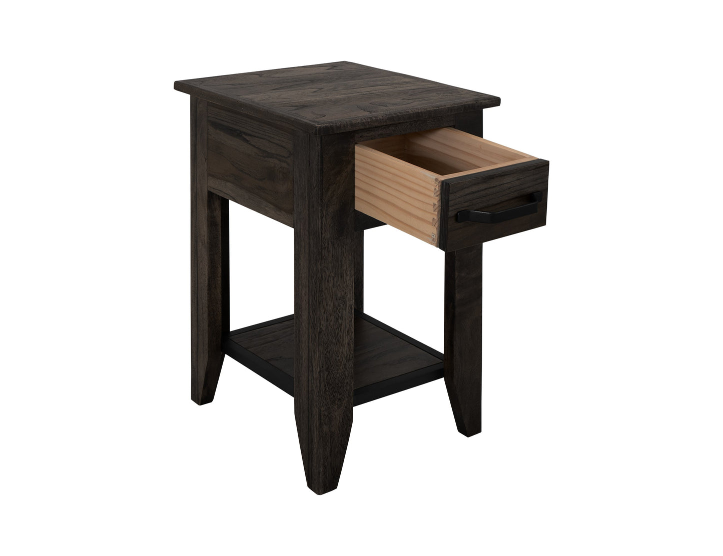 1 Drawer, 1 Shelf, Chairside Table - Oil Black